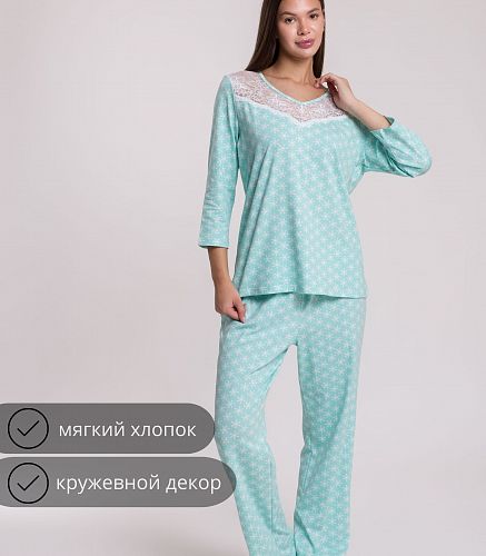 Пижама женская (фуфайка, брюки) 5404/42